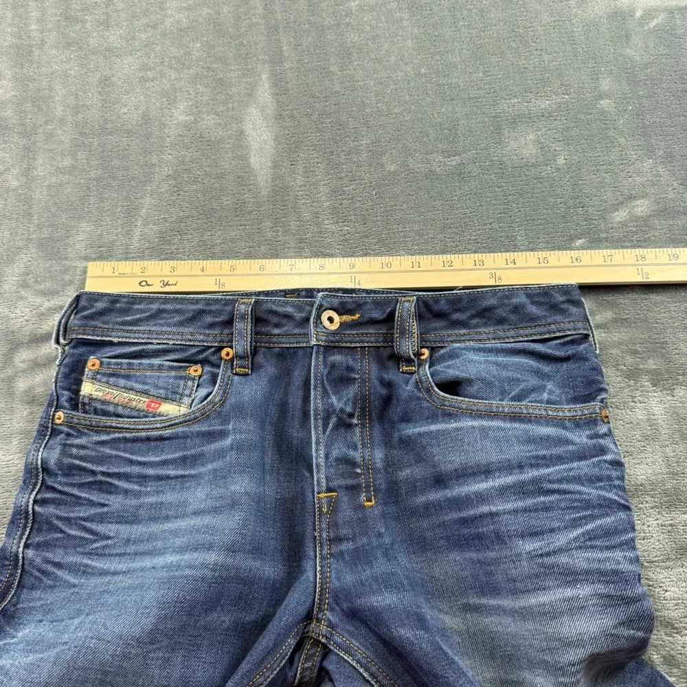 Diesel Men's Bootcut Jeans in Faded Blue Wash